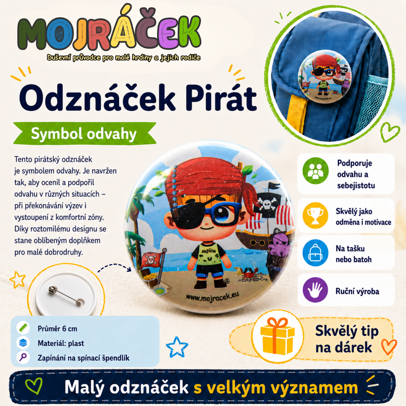 Odznáček - Pirát