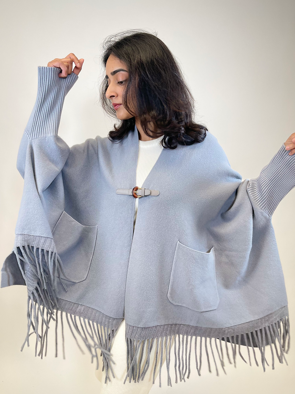 Regal Poncho Grey
