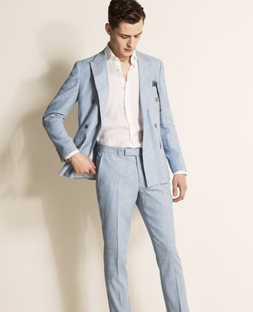 Light Blue Linen Suit