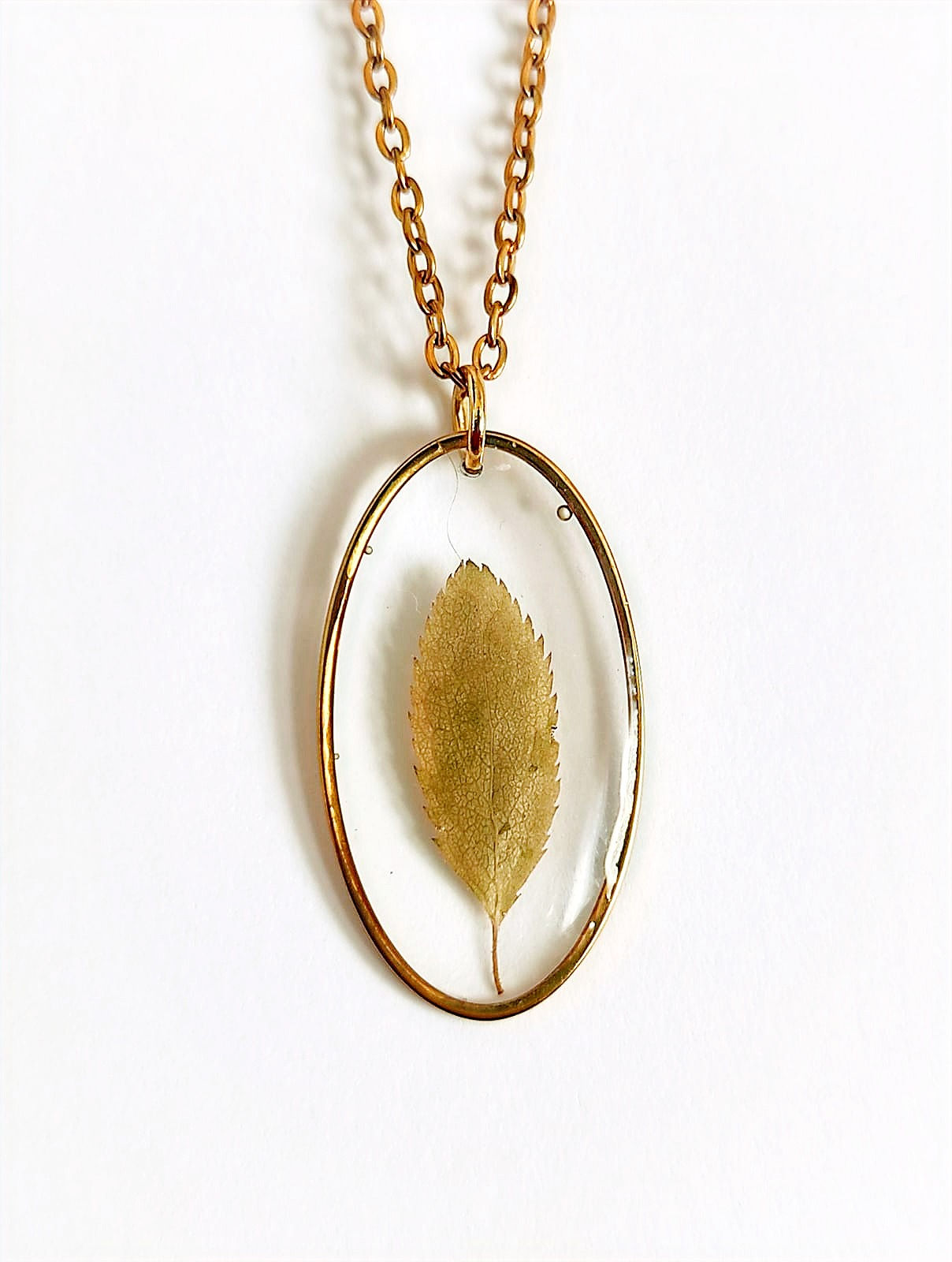 Pendentif Délicatesse Doré Feuille