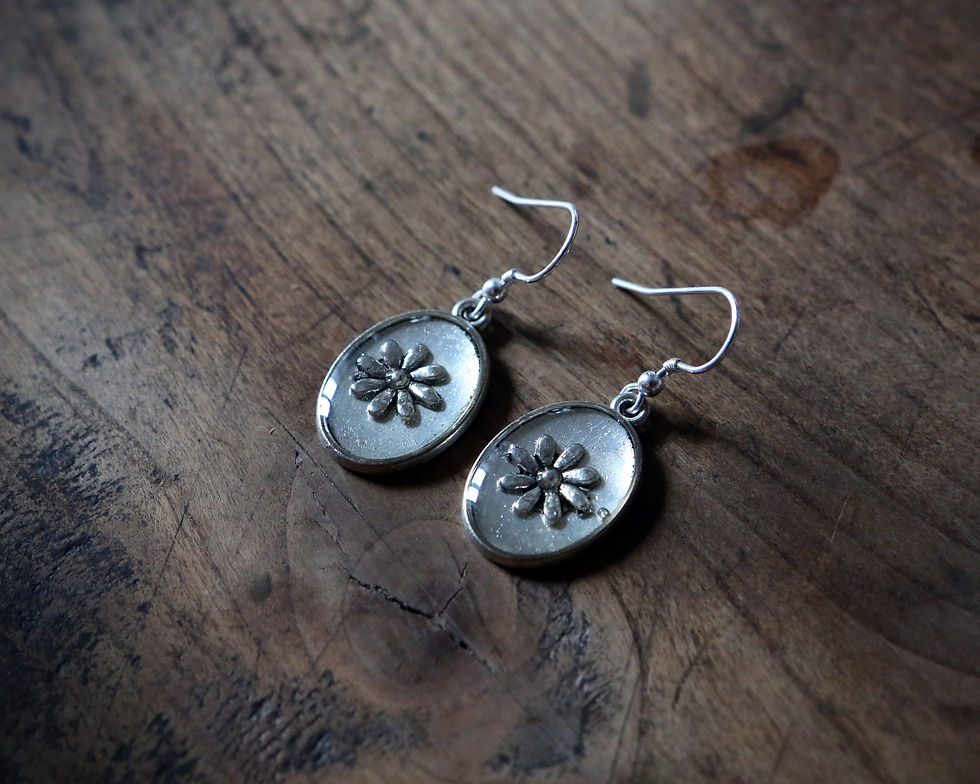 Miniature : Boucle d'oreille Fleur argent