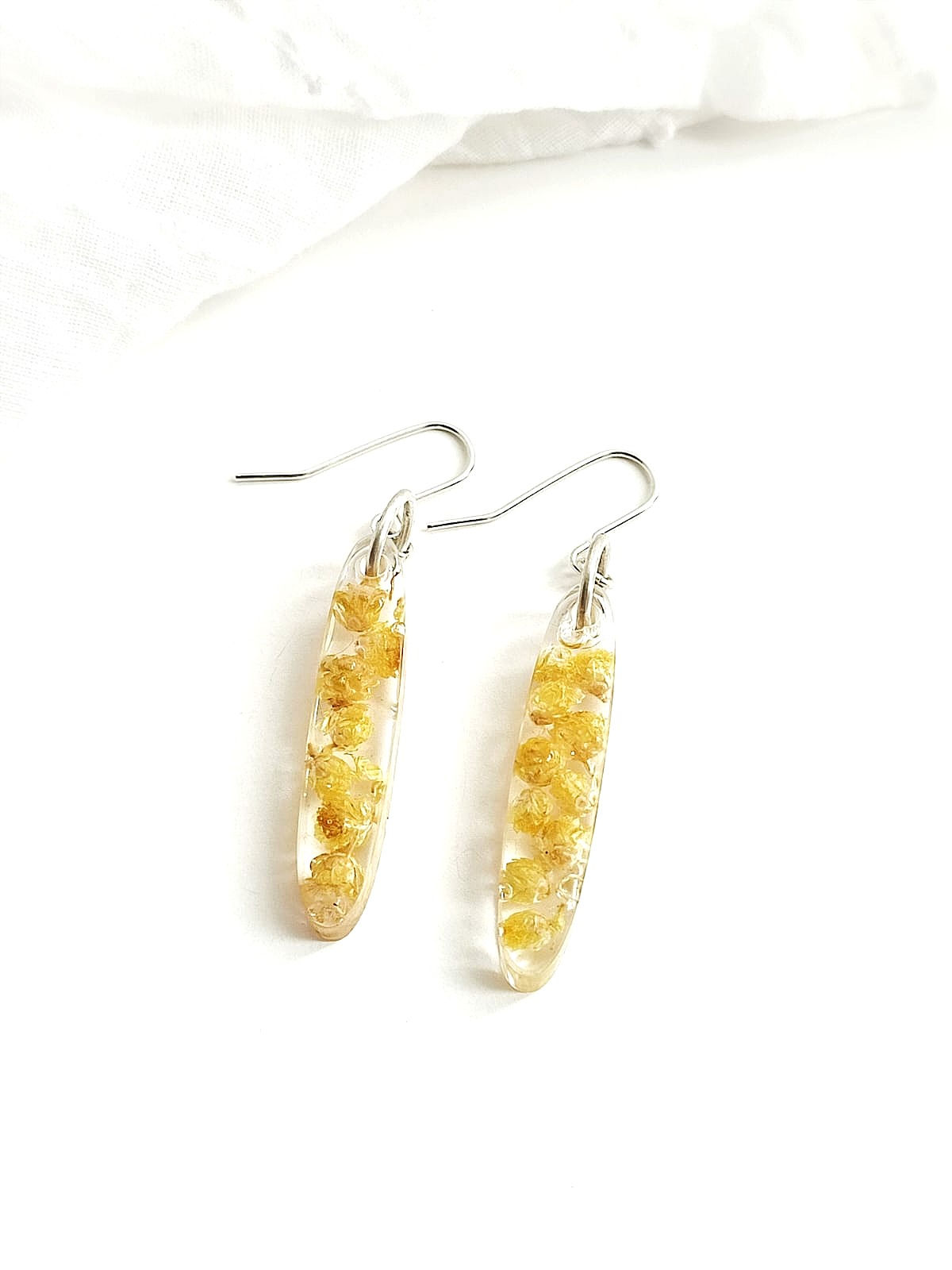 Boucles d'oreilles ovales Immortelle