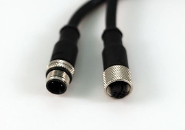 M12 sensor connector male + female molde
