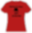 Red t-shirt with top hat monocle graphic and "With Fava Beans" text, Eat the Rich fandom design by Alias Tees