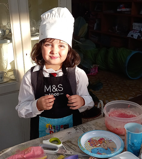 Learning young how to cook