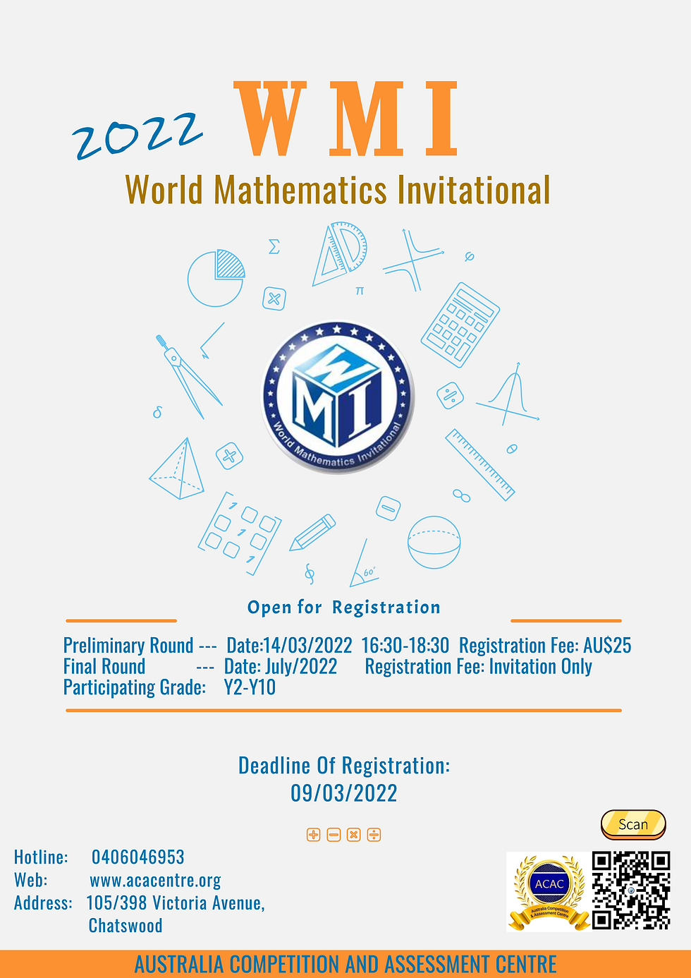2022 World Mathematics Invitational (WMI) Premiminary Round has been delayed to 28 Apr.