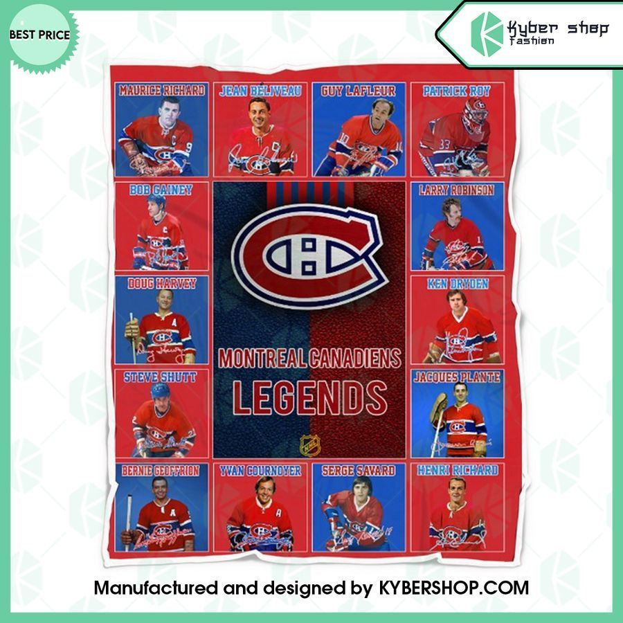Montreal Canadiens Legends Blanket
