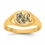 Thumbnail: Epoxy Initial and Birth Flower Signet Ring