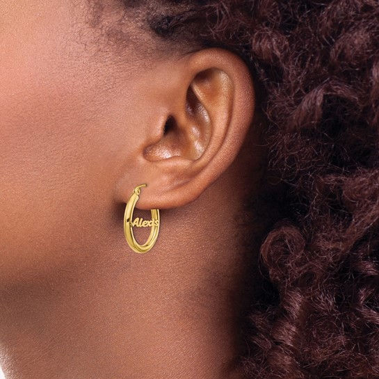 Thumbnail: Personalized Tube Earrings
