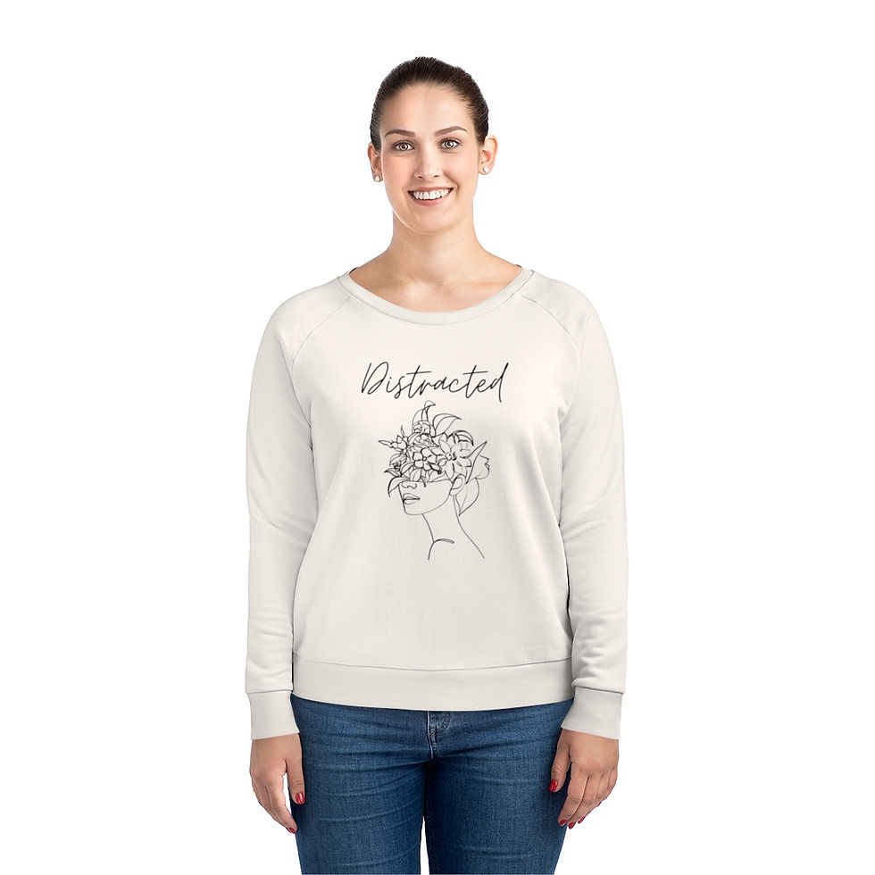 Thumbnail: Distracted Plant Head Figure Women's Dazzler Relaxed Fit Sweatshirt 