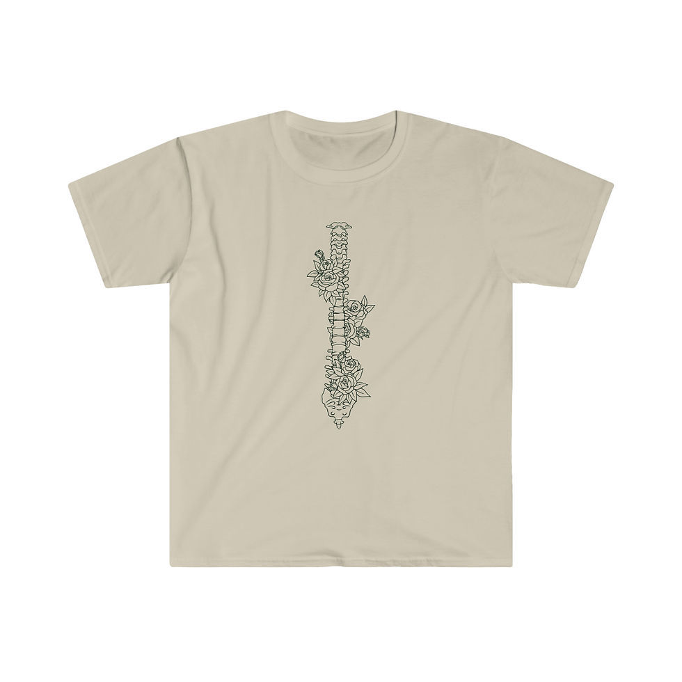 Thumbnail: Flower Spine Unisex Softstyle T-Shirt