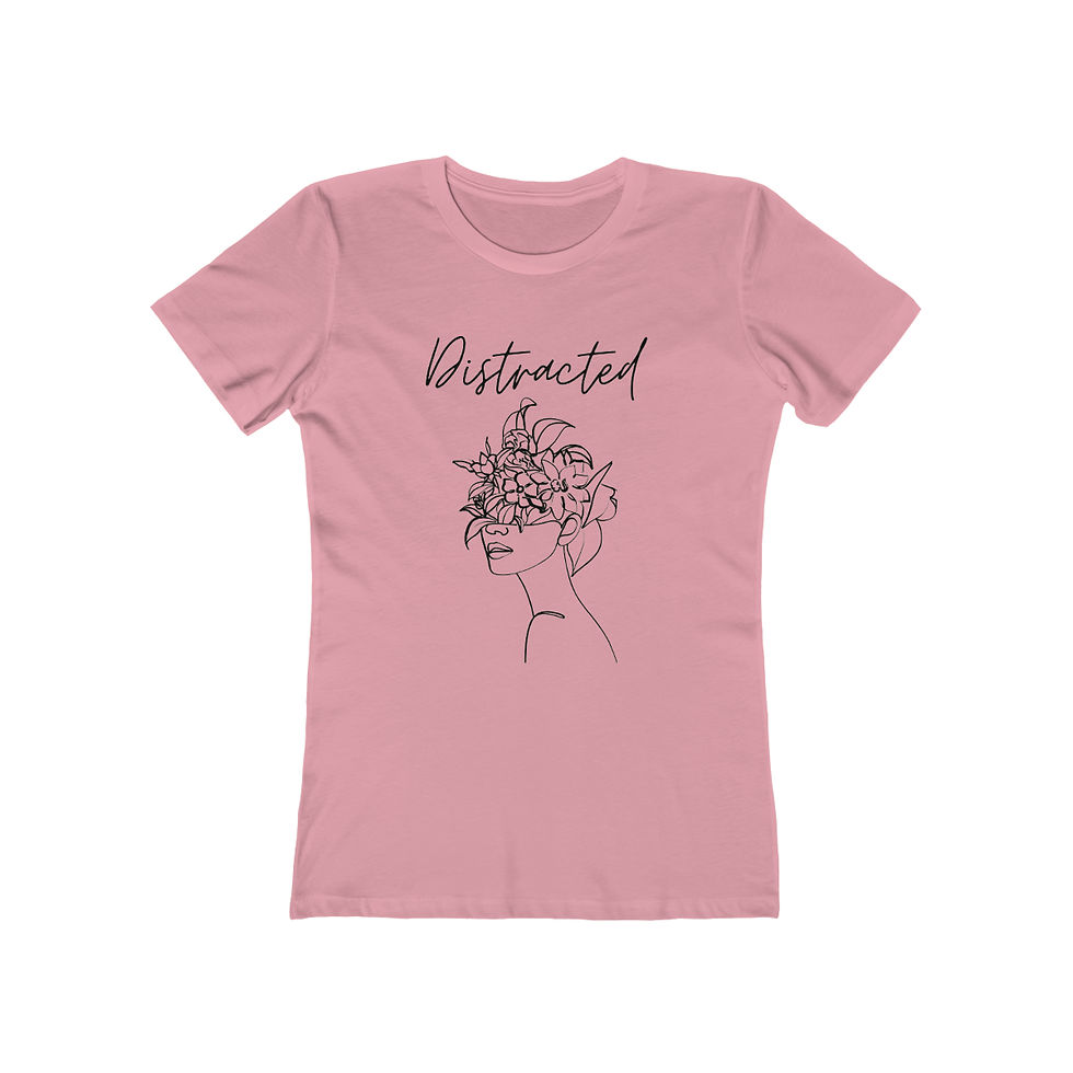 Thumbnail: Distracted Plant Head Figure Women's The Boyfriend Tee