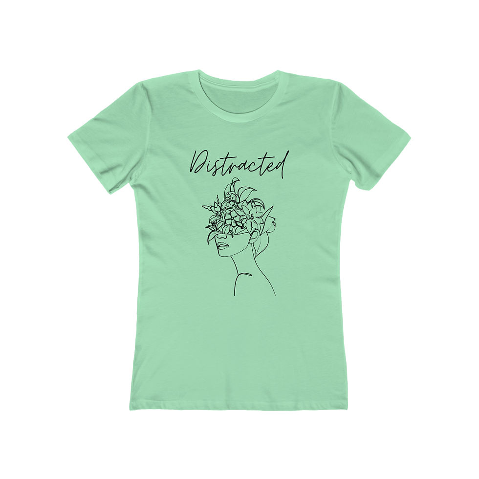 Thumbnail: Distracted Plant Head Figure Women's The Boyfriend Tee