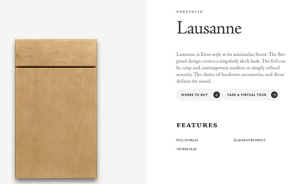 Features FULL OVERLAY SLAB DRAWER FRONT VENEER SLAB