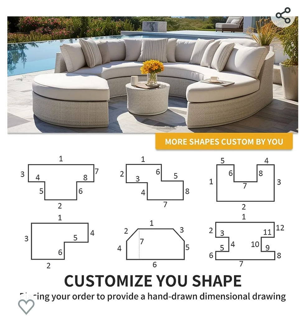 Thumbnail: Custom Size Bench Cushion for Indoor/Outdoor Patio Furniture