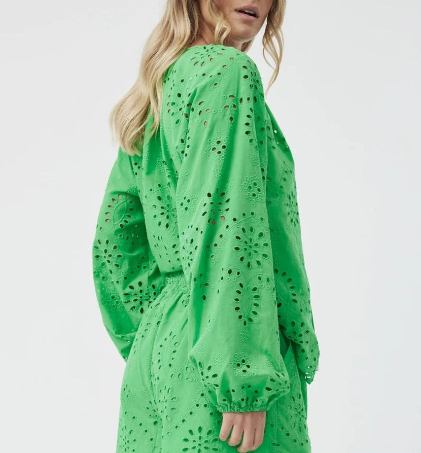 Thumbnail: Decjuba Lune Broderie Blouse sz 14