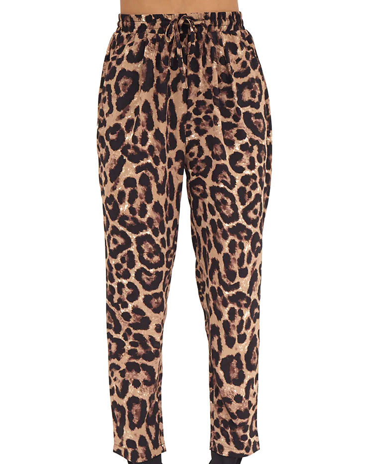 Thumbnail: PrettyLittleThing Leopard Print Pants sz 14