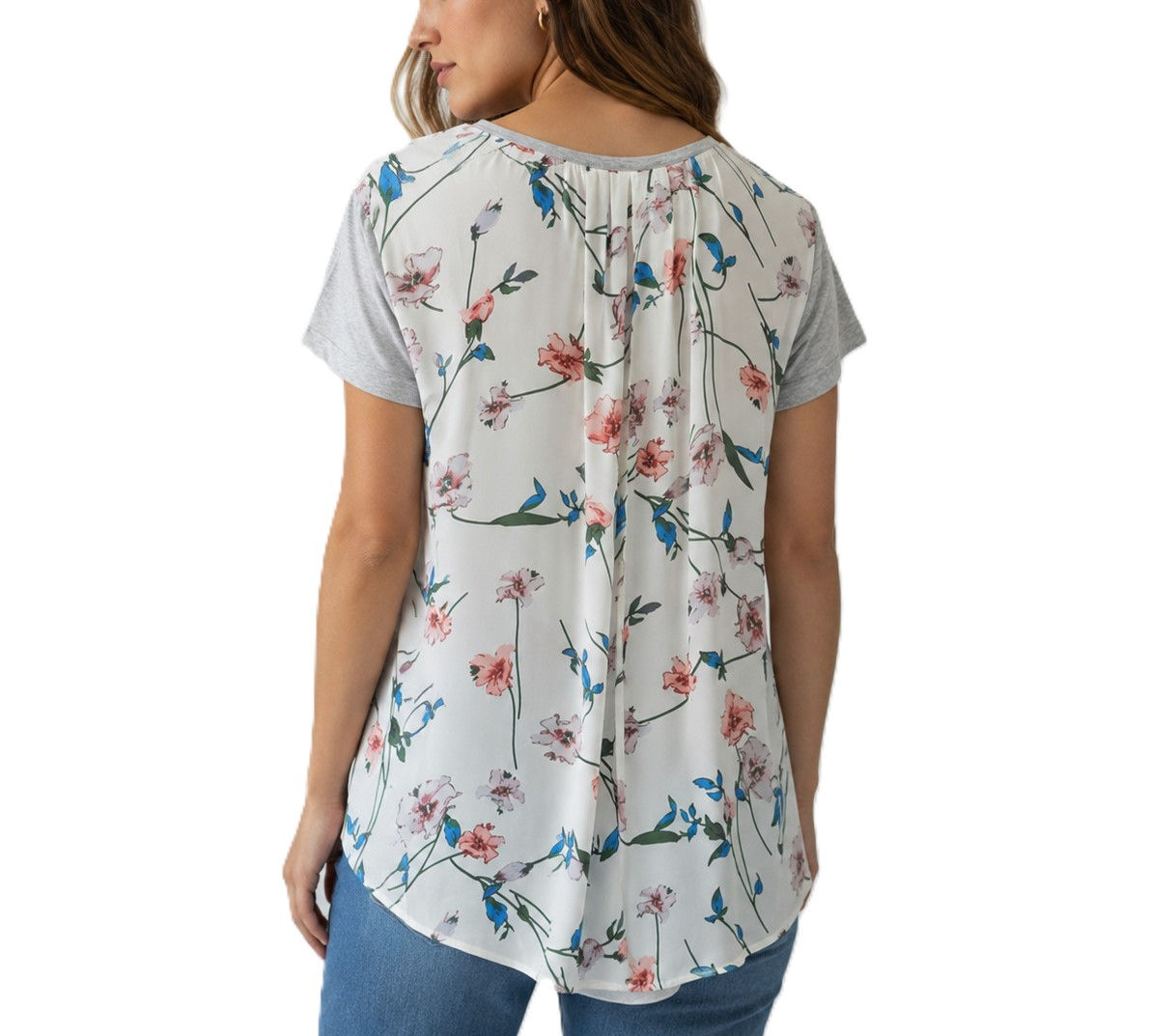 Ketz-ke Floral Print Top sz 12