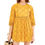 Thumbnail: Zara Mustard Dress Cut Out Embroidery sz 10