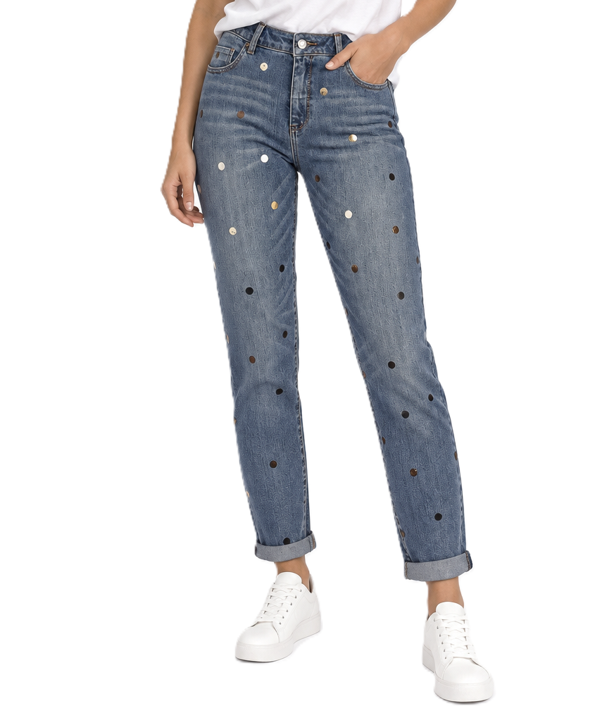 Vassalli Gold Foil Dot Jeans
