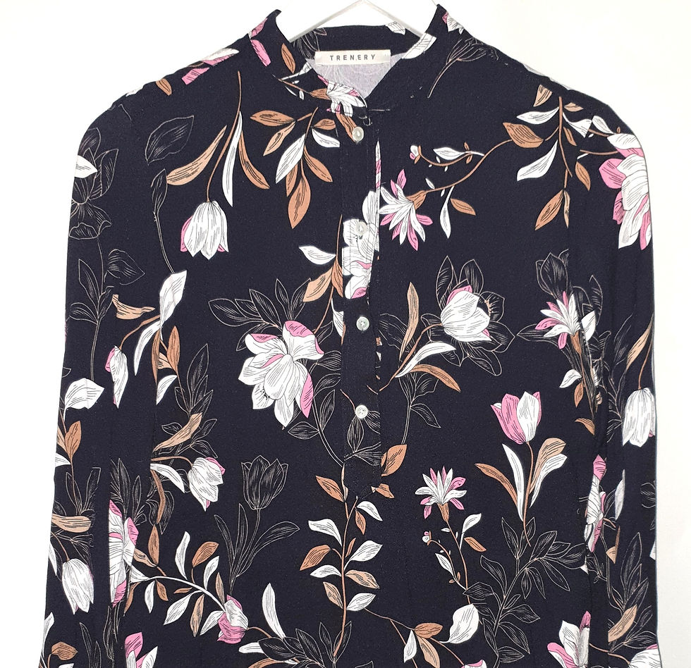 Thumbnail: Trenery Fine Lined Floral Blouse sz 10