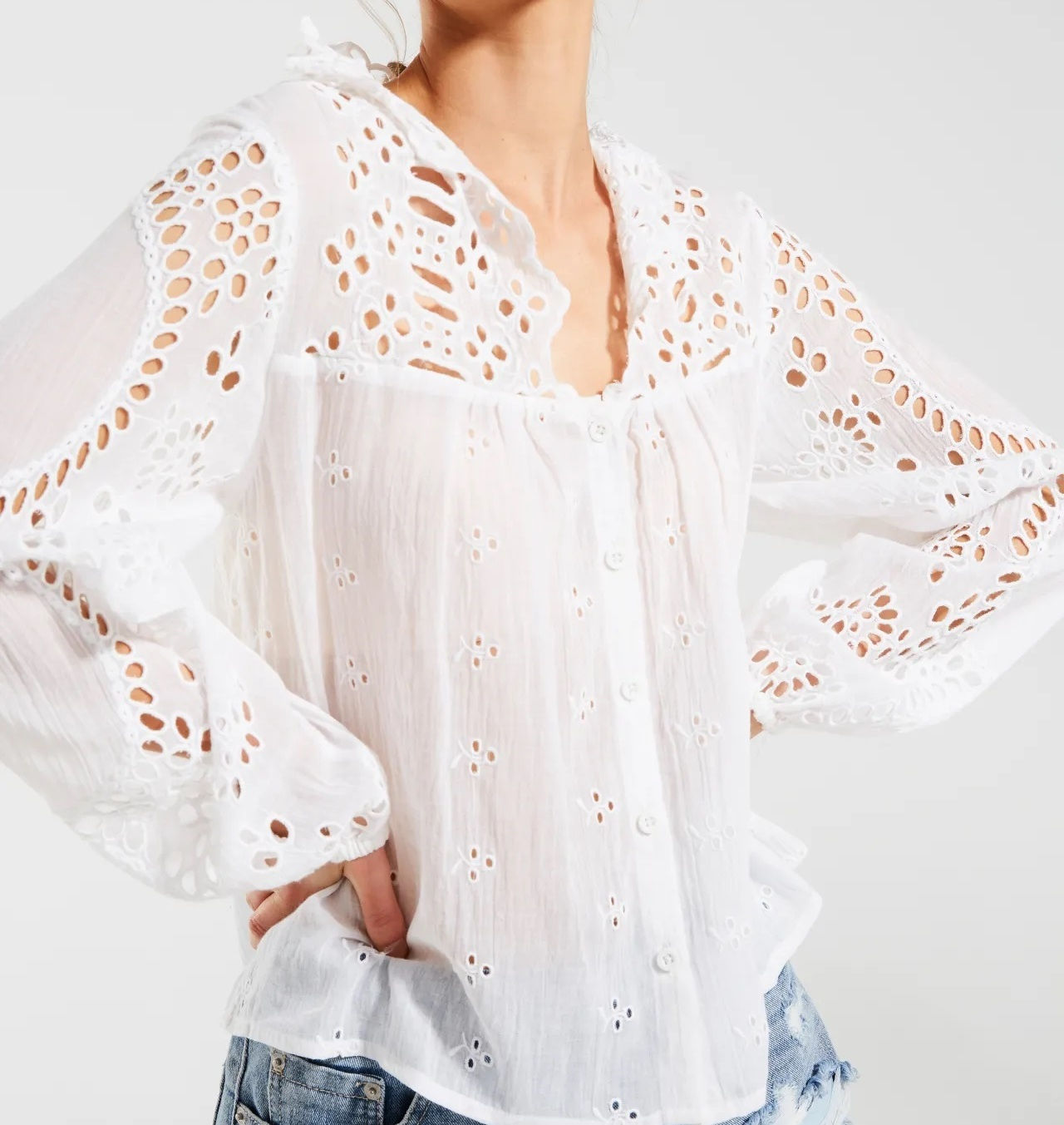 Dotti Emmy Embroidered Top