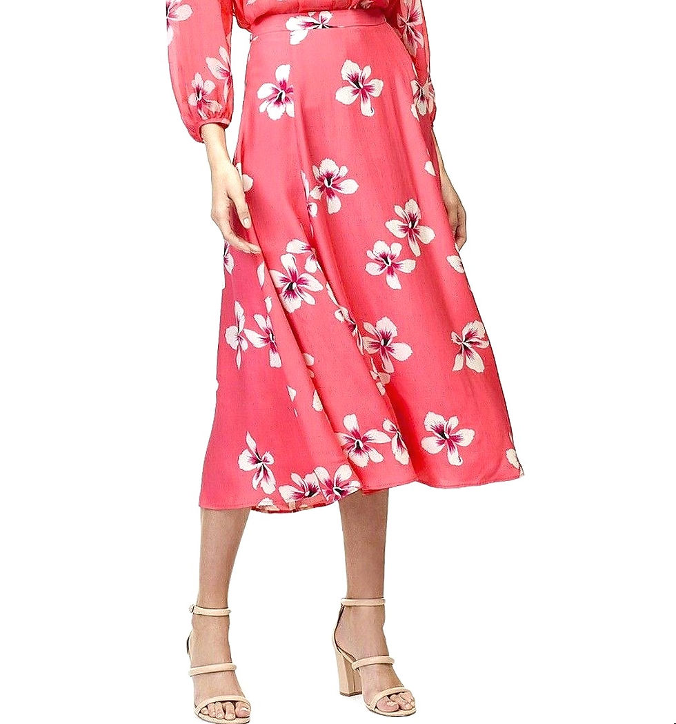 Thumbnail: Country Road Hibiscus Print Skirt sz 10