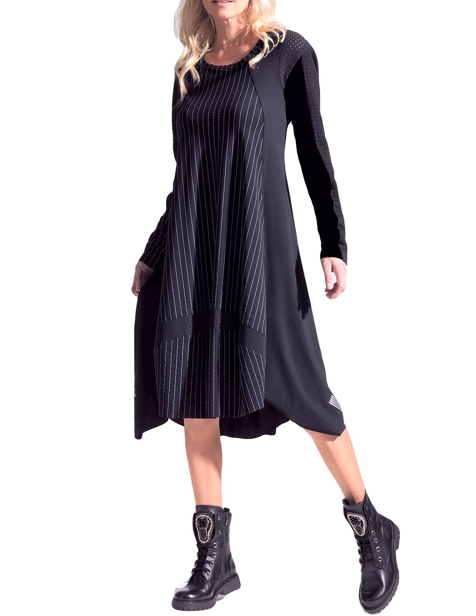 Thumbnail: Paula Ryan Swingback Pinstripe Dress sz 14