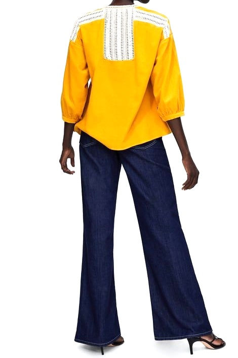 Thumbnail: Zara Mustard Corduroy Top sz 10