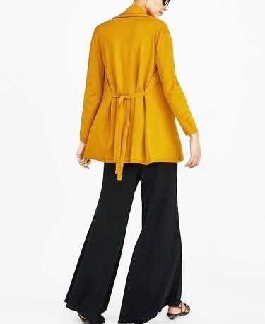Thumbnail: Zara Drape Neck Cardigan sz 10