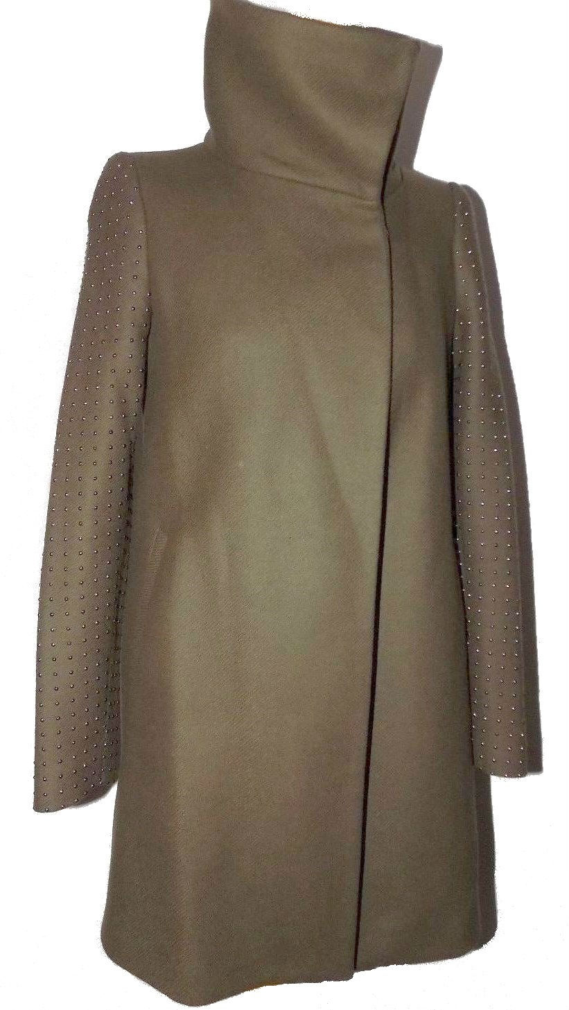Thumbnail: Zara Studded Sleeve Applique Coat