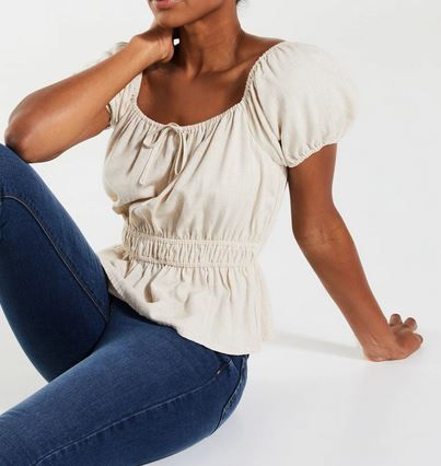 Thumbnail: Dotti Linen Blend Top