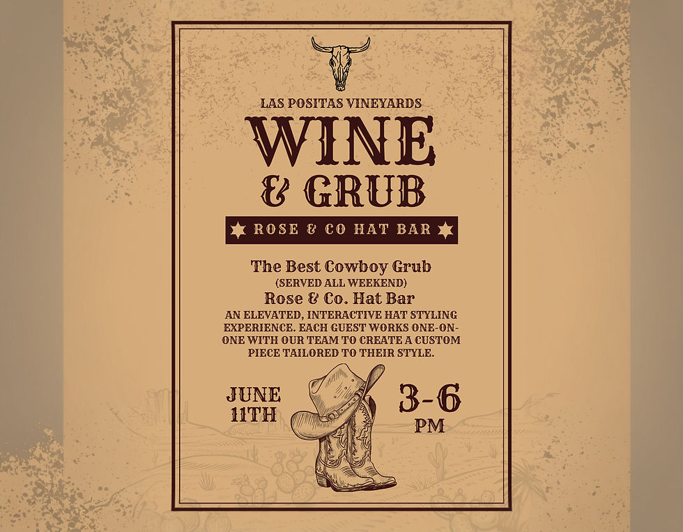 Wine & Grub | Rose and Co. Hat Bar