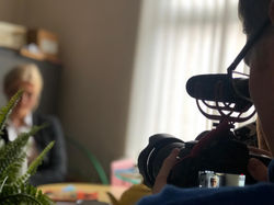 Camera filming Sarah Bendrey