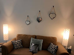 Couch and mirrors