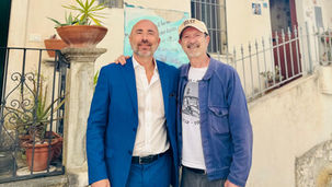 Rocco Papaleo attore e regista italiano con il sindaco Achille Ordine