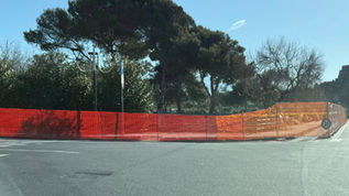 Cantiere lavori lungomare Scalea e vista Torre Talao