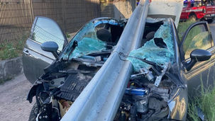 Fiat 500 coinvolta nell’incidente stradale a Squillace