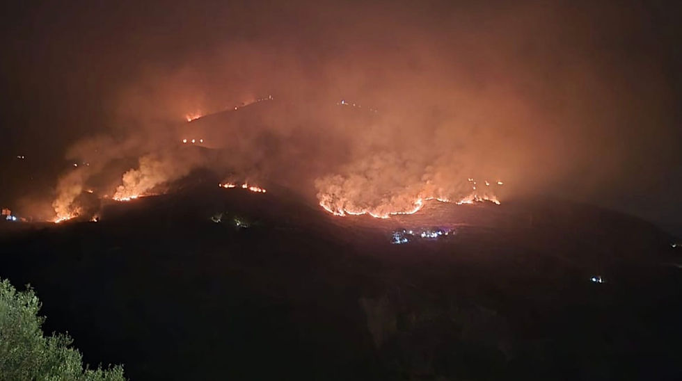 incendio a Cetraro sul monte Serra