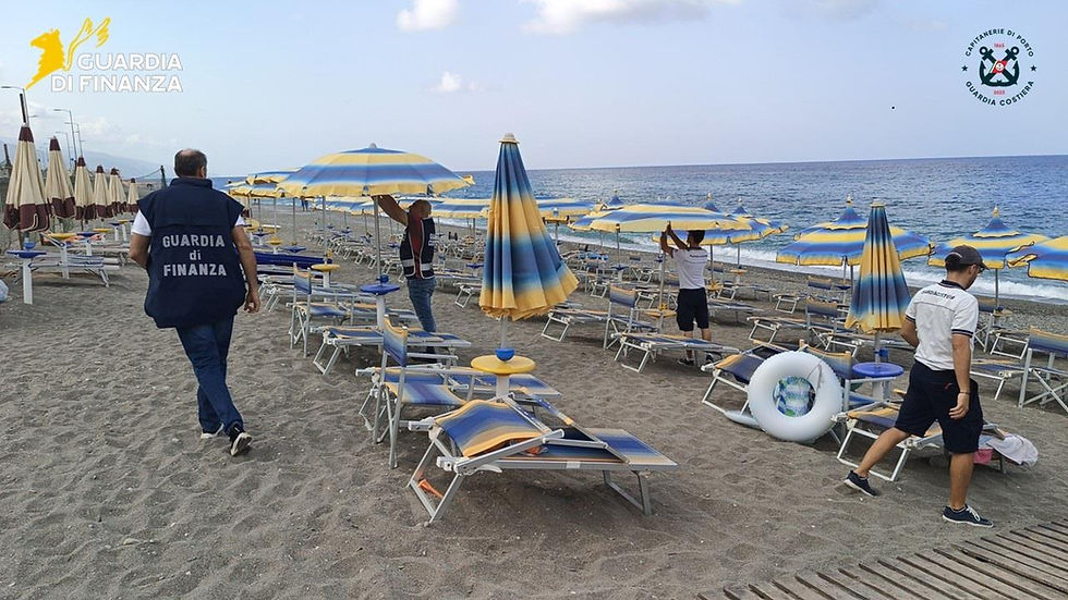 Cronaca da Paola: sequestrato un complesso balneare di 1.800 mq. L'area demaniale era occupata abusivamente e senza titoli validi.
