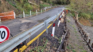 Frana sulla strada provinciale di Verbicaro dopo le piogge intense