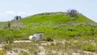 Veduta panoramica dell'area collinare di Scalea in località Piano dell'Acqua dove sorgerà il cantiere per la bonifica ambientale