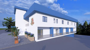 Riproduzione grafica degli alloggi per la polizia a Cirella di Diamante