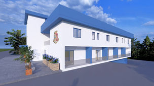 Riproduzione grafica degli alloggi per la polizia a Cirella di Diamante