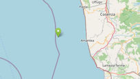 Mappa sismica della Costa Calabra nord-occidentale dopo il terremoto ML 6.2 registrato in provincia di Cosenza