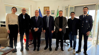 Sindaco Achille Ordine e Questore Antonio Borelli a Diamante per sopralluogo nuovo Commissariato