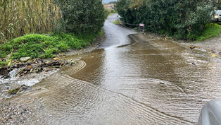 Salita Sagarote Diamante transenne e detriti Torrente Aurora