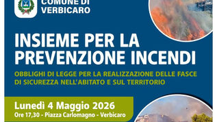 Piazza Carlomagno a Verbicaro incontro pubblico sulla prevenzione incendi