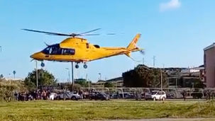 Elisoccorso atterra allo stadio Domenico Longobucco di Scalea 