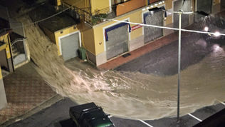 Veduta di Verbicaro: il nubifragio del 22 ottobre 2025